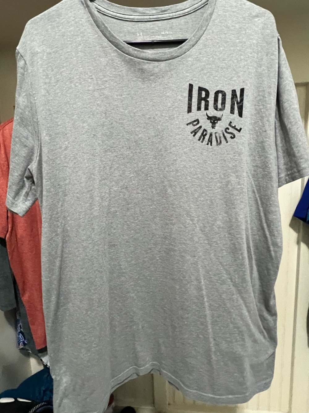 Under Armour Heather Gray Project Rock Iron Paradise Short Sleeve Tee